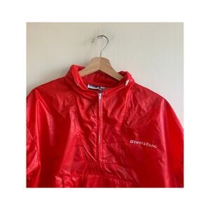 Vintage 80s Ernst & Young EY Accounting Firm Big4 Rain/Windbreaker Men's Large